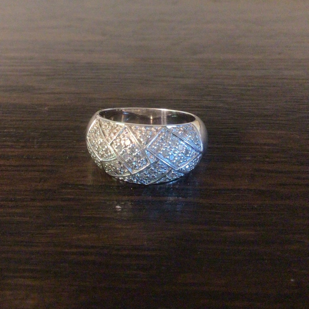 Sterling Silver White Diamond Ring